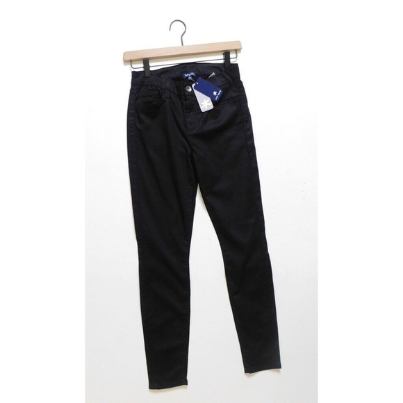 NWT!! SPLENDID Black Skinny Pants Stretch 5 Pocket Styling Minimalist Size 25 - Picture 3 of 16